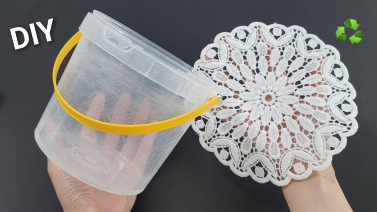 Questo semplice gesto trasforma un cestino di plastica in un elegante decor per la casa…
