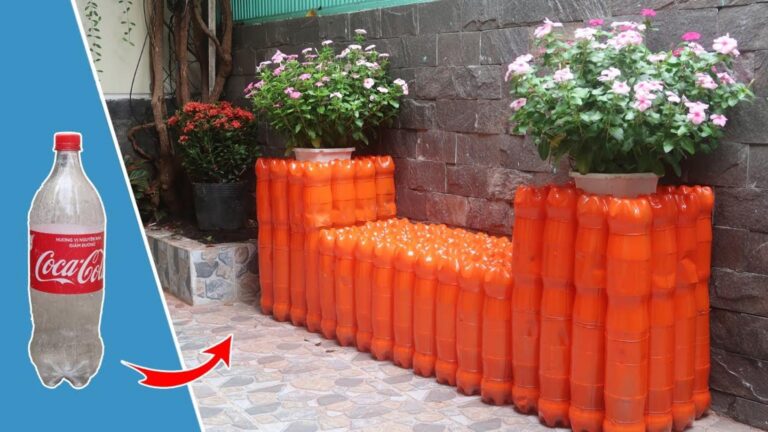 Questo semplice gesto trasforma bottiglie di plastica in panchine da giardino…