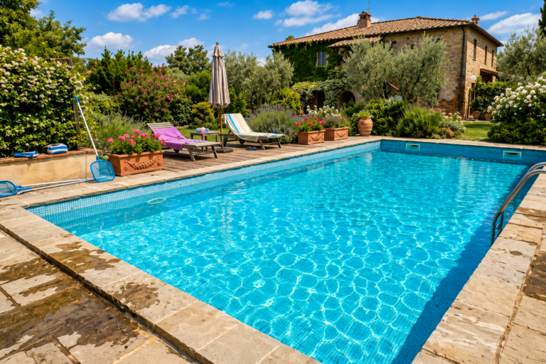 Eau de piscine sale avec des dépôts au fond : l’astuce économique pour la retrouver cristalline en une seule nuit