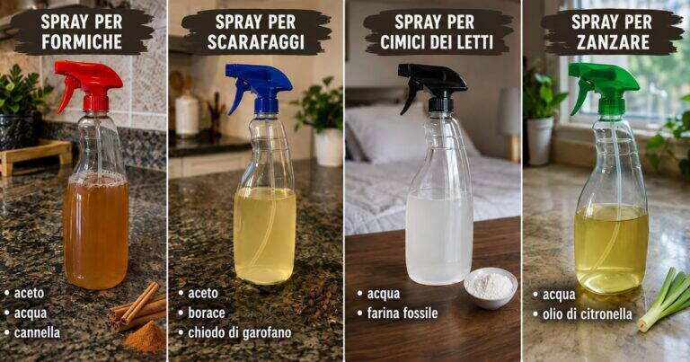 4 Spray Naturali Contro gli Insetti in Casa: Rimedi Semplici per Formiche, Scarafaggi, Cimici e Zanzare