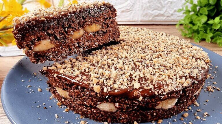 Prendi fiocchi d’avena, cacao e banane, prepara un meraviglioso dessert senza zucchero