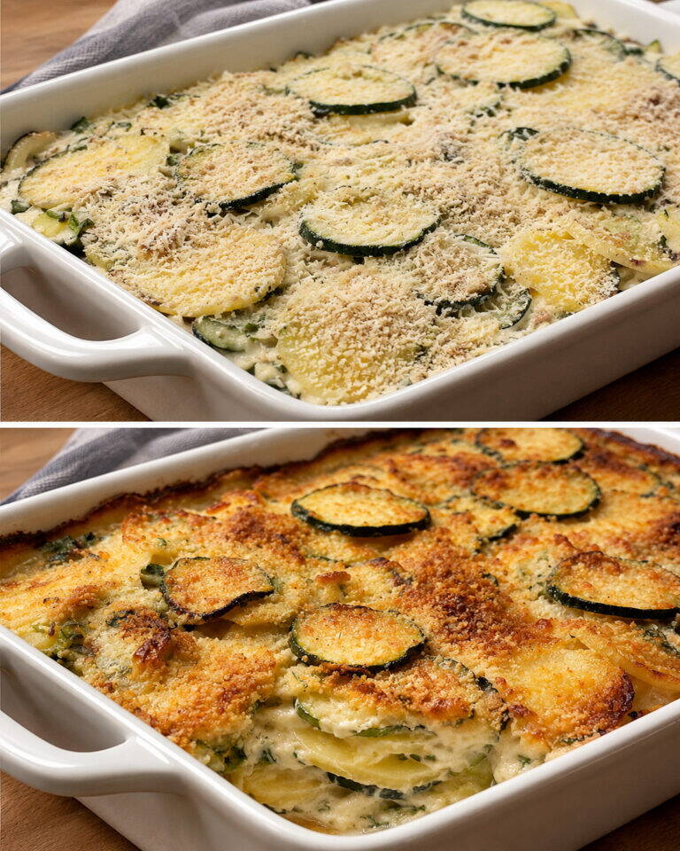 Patate e zucchine tagliate a fette, tutto qui! Una ricetta economica dal gusto squisito!